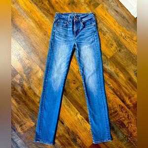 American eagle size 2 long jeans high rise skinny